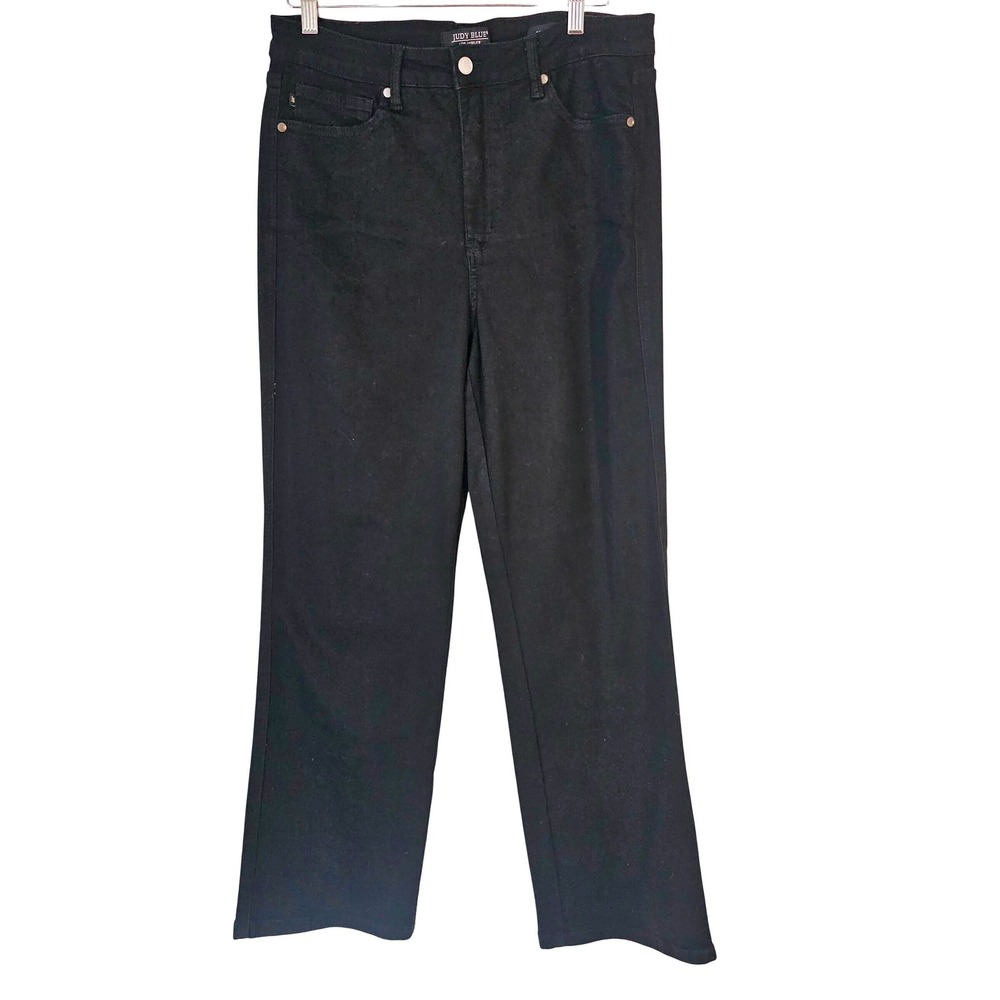 Judy Blue Straight Leg Denim Jeans Black Women's‎ 15/32 Casual Neutral Stretch